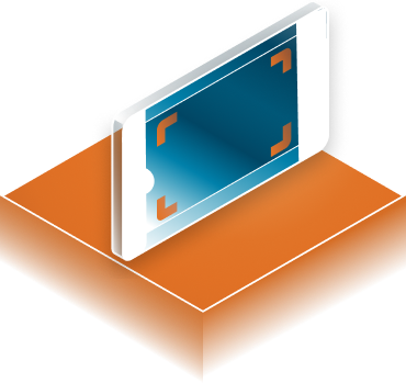 Snaps photo in the app